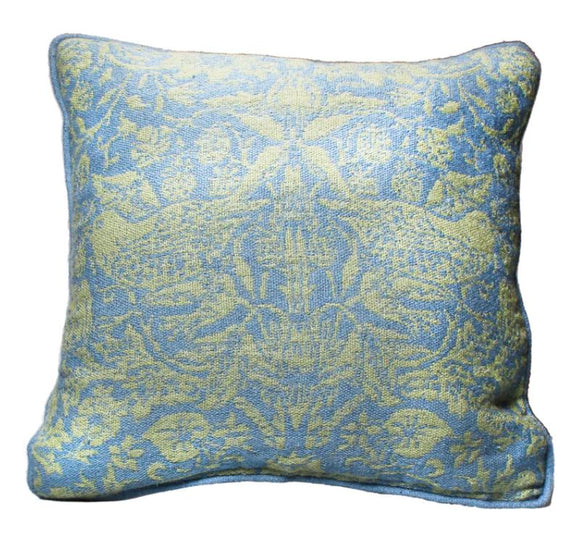 William Morris Embroidered Sage Cushion