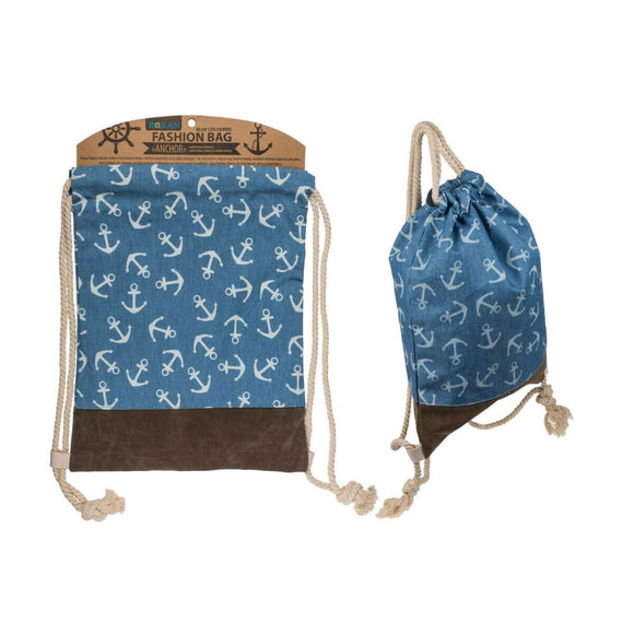Anchor Design Drawstring Backpack