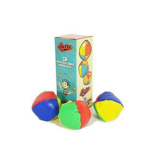 Retro Toy Set of 3 Multicoloured Juggling Balls
