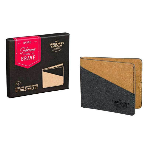 Fortune Favours the Brave Recycled Leather Wallet