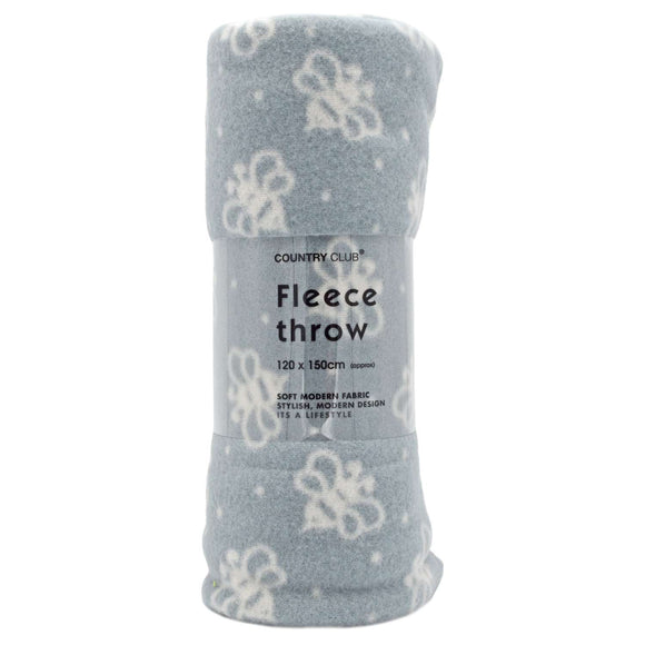 Bees Grey Fleece Blanket