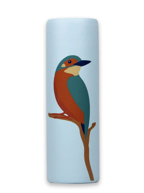 Shruti RSPB Kingfisher Cylinder Vase