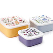 Nectar Meadows Set of 3 Plastic Stacking Lunchboxes