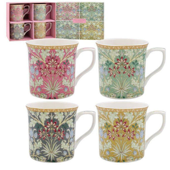 William Morris Hyacinth Set of 4 Mugs