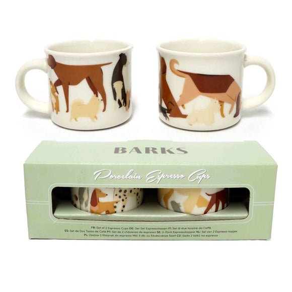 Bark Dog Set Of 2 Espresso Cups
