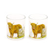 Jan Pashley Highland Cow Set of 2 Glasses
