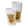 Highland Coo Cow Set Of 4 RPET Picnic Cups