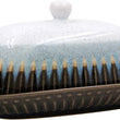Elements Reactive Glaze Blue Butter Dish