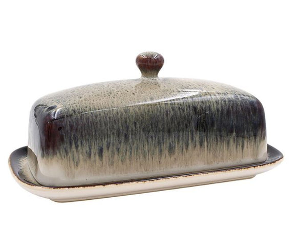 Elements Reactive Glaze Butter Dish