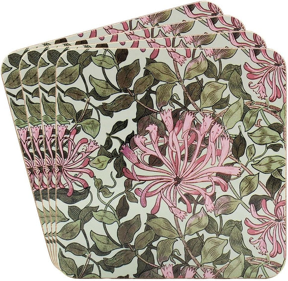 William Morris Honeysuckle Set of 4 Coasters