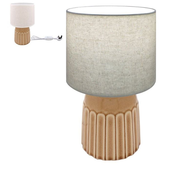 Reactive Glaze Honey Table Lamp With Shade