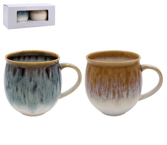 Set of Two Reactive Glaze Mugs LP72592