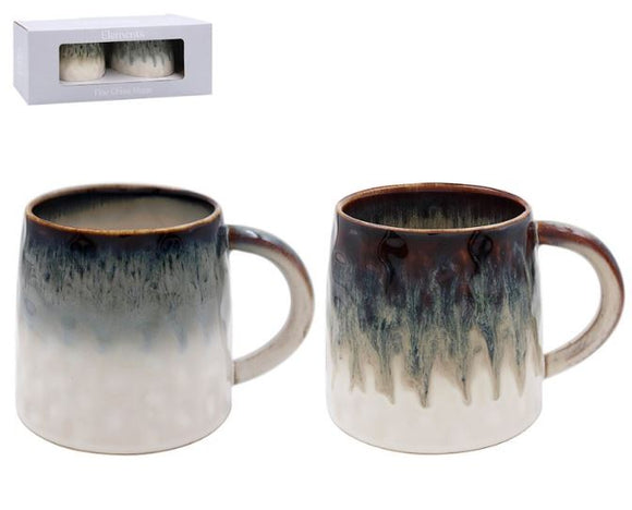 Set of Two Reactive Glaze Mugs LP72596