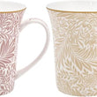 William Morris Larkspur Red Yellow Set of 2  Mugs