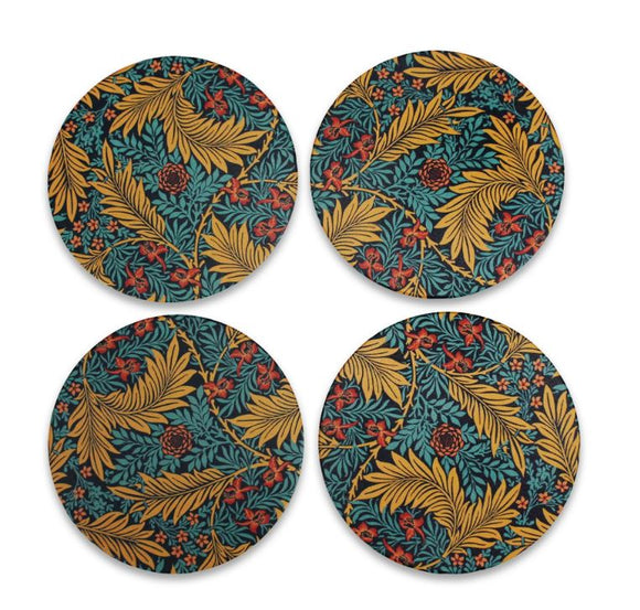 William Morris Larkspur Set of 4 Ceramic Coasters