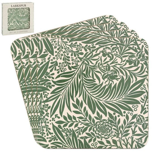 William Morris Larkspur Set of 4 Coasters