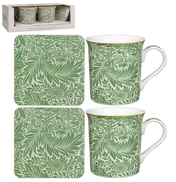 William Morris Larkspur Mug And Coaster Set