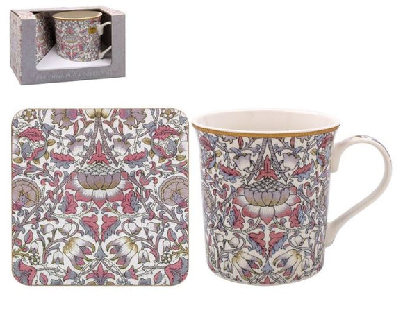 William Morris Lodden Mug & Coaster Set