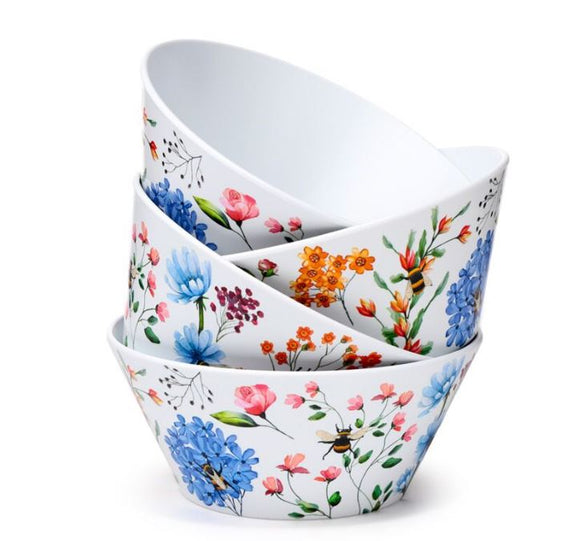 Nectar Meadows Set Of 4 RPET Picnic Bowls