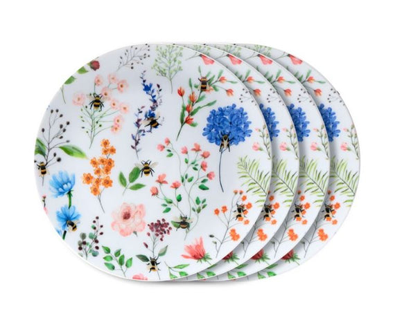 Nectar Meadows Set Of 4 RPET Picnic Plates