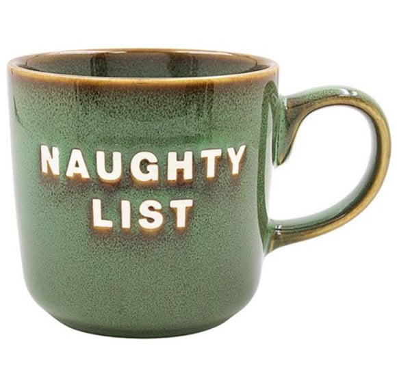 Christmas Naughty List Reactive Glaze Mug