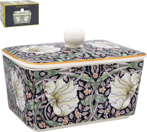 William Morris Pimpernel Blue Butter Dish