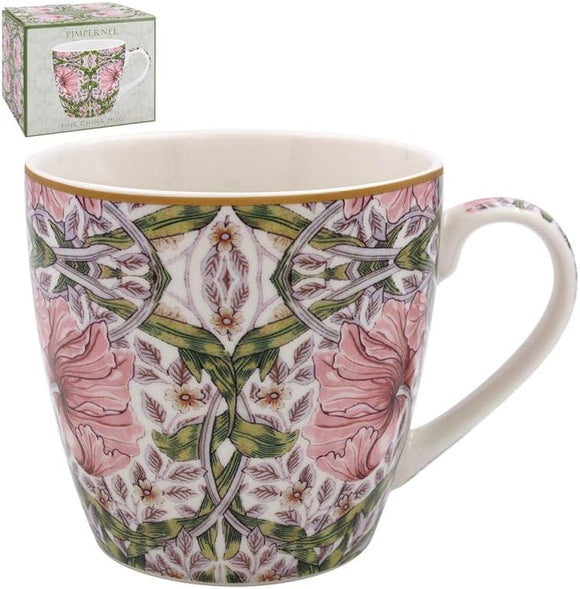 William Morris Pimpernel Pink Breakfast Mug