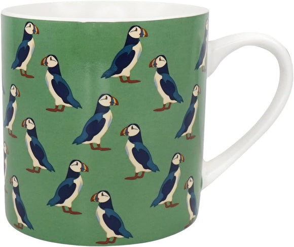 RSPB Puffin Green Coffee Mug