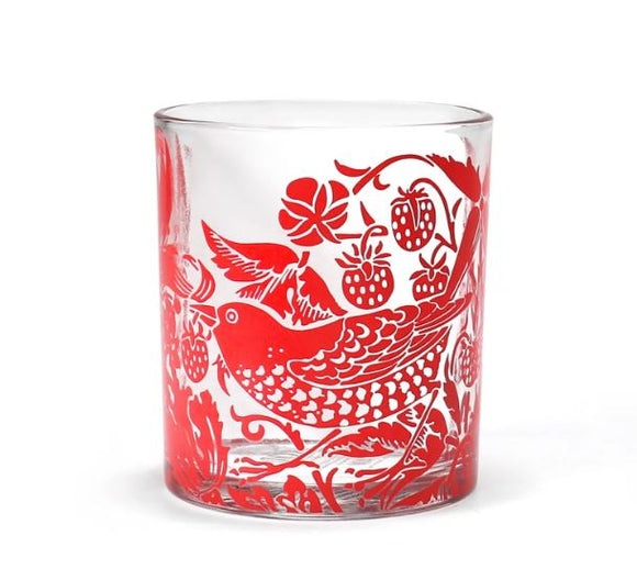 William Morris Raspberry Glass Tumbler