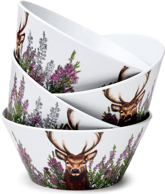 Wild Stag Set Of 4 RPET Picnic Bowls