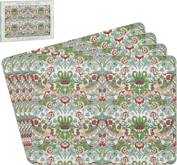 William Morris Strawberry Thief Set of 4 Table Placemats