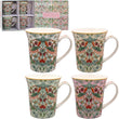 William Morris Strawberry Thief Set of 4 Mugs
