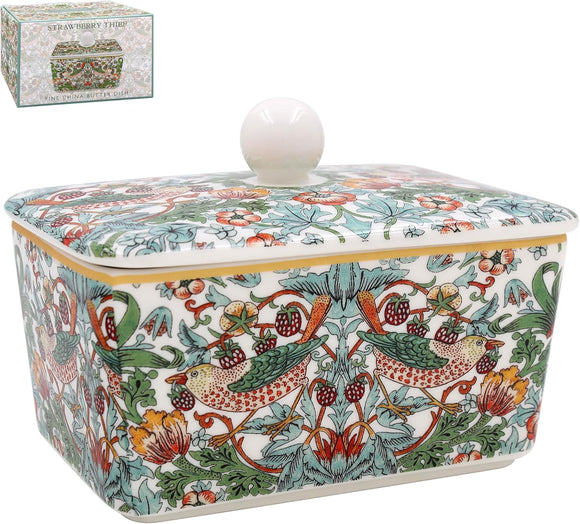 William Morris Strawberry Thief Butter Dish