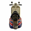 Union Jack White Scooter Tin Ornament