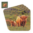 Highland Cow Set of 4 Coasters