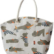 French Bulldog Jute Beach Bag