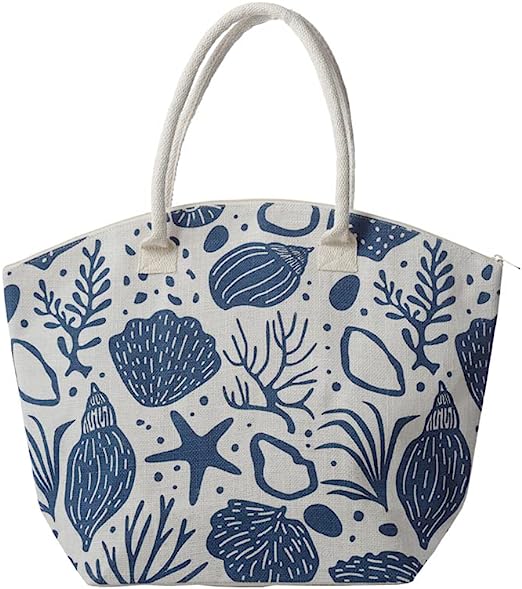 Seashells Jute Beach Bag