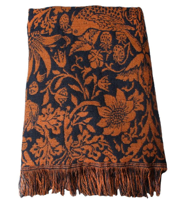 William Morris Nutmeg Throw Blanket