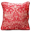 William Morris Embroidered Raspberry Cushion