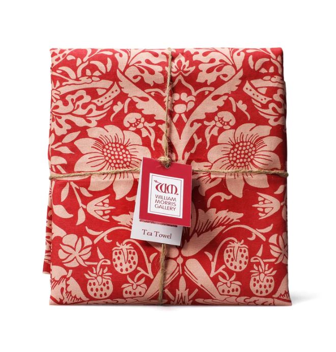 William Morris Raspberry Tea Towel – Atomicgiftware.co.uk