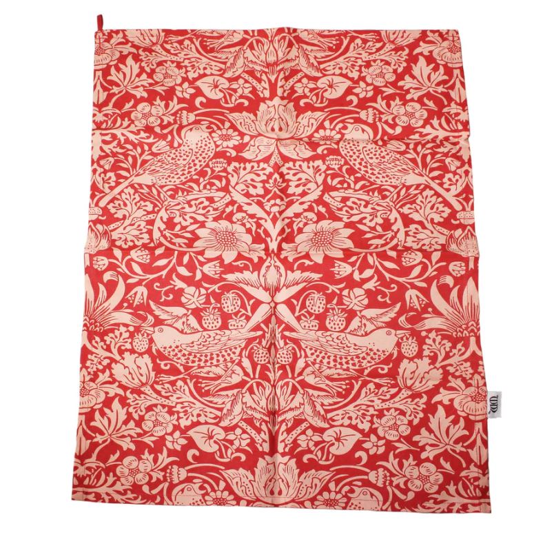 William Morris Raspberry Tea Towel – Atomicgiftware.co.uk