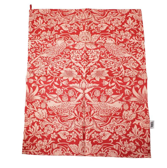 William Morris Raspberry Tea Towel