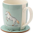 Willow Farm Horses Mug and Coaster Set