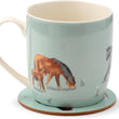 Willow Farm Horses Mug and Coaster Set