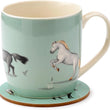 Willow Farm Horses Mug and Coaster Set