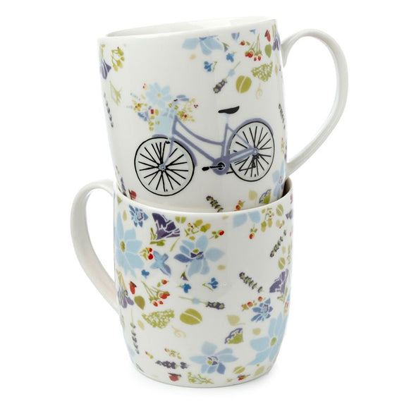 Set Of 2 Julie Dodsworth Blue Botanical Mugs