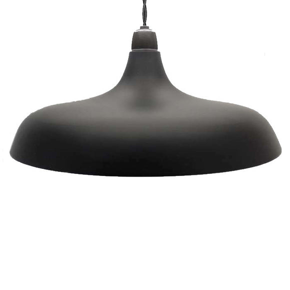 Black Metal Domed Light Fitting