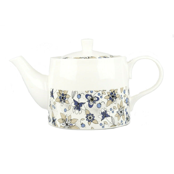 Blue Flower Ceramic Teapot