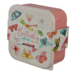 Butterfly House Set of 3 Plastic Stacking Lunchboxes