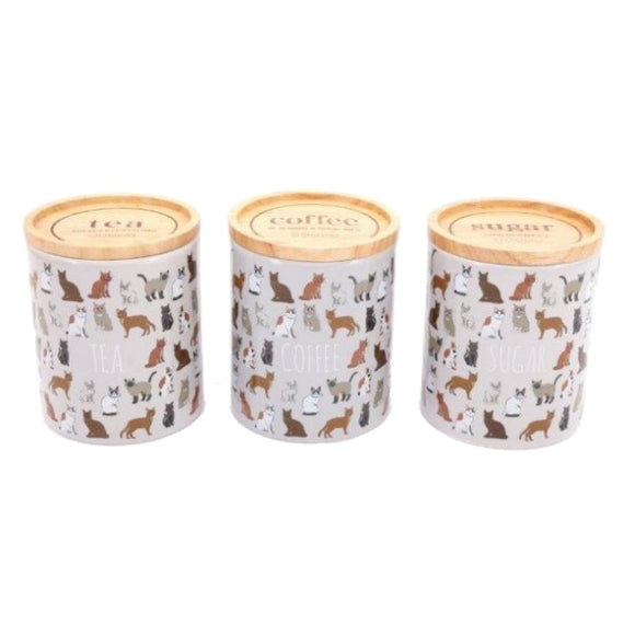 Multi Cat Design Set of 3 Storage Caddies
